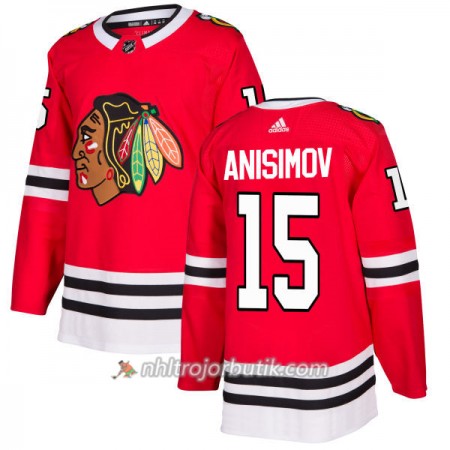 Män Ishockey Chicago Blackhawks Tröja Artem Anisimov 15 Adidas 2017-2018 Röd Authentic